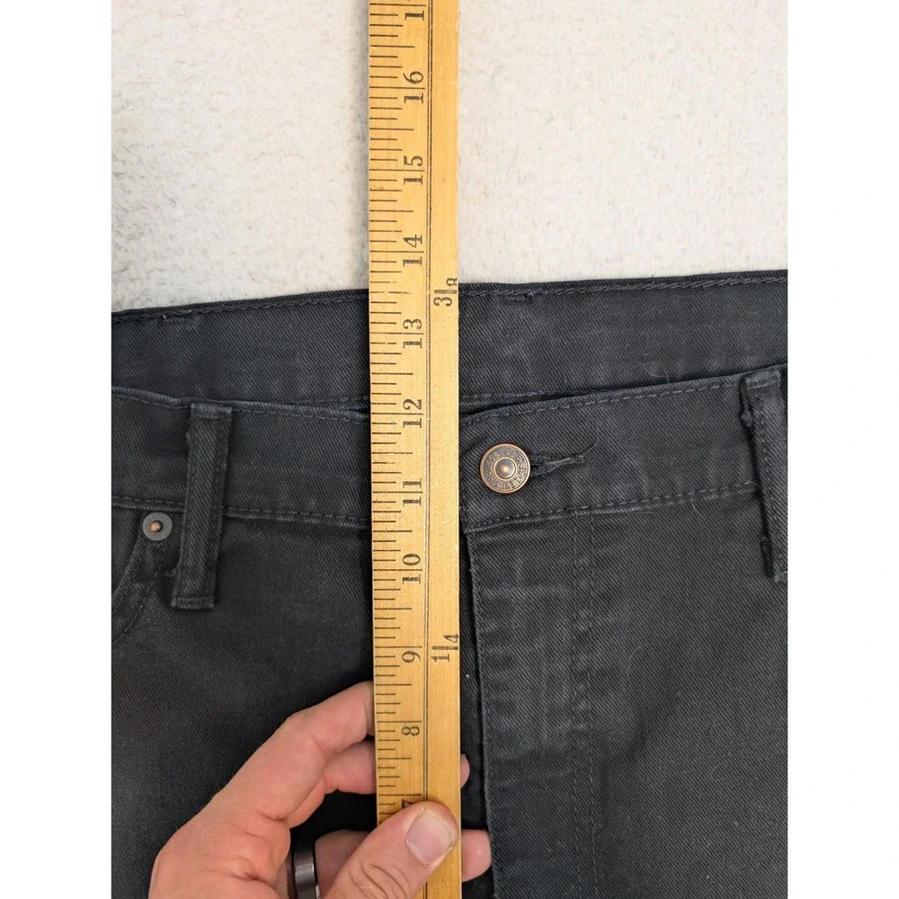 Levis 513 Jeans Mens 38x30 Black Slim Fit‎ Stretch Straight Leg Denim Pants